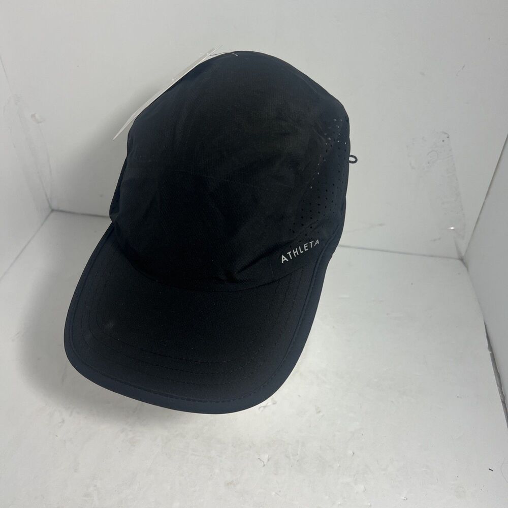 Athleta Pacesetter 2.0 WomensAdjustable Hat One Size Light Running Black NWT
